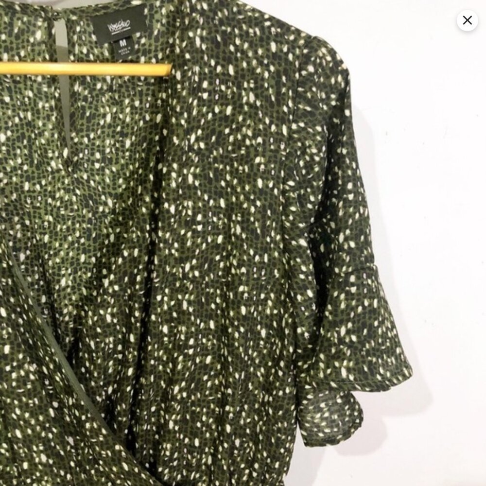Mossimo Supply Co. Olive Green Wrap Dress – Size XL - Picture 3 of 7